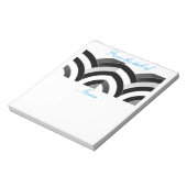 schicke, moderne, elegante Chevrons Notizblock (Rotiert)