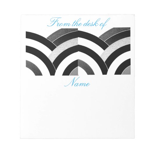 schicke, moderne, elegante Chevrons Notizblock (Vorderseite)