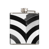 schicke, moderne, elegante Zickzack Flachmann (Rückseite)