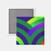 schicke, moderne, elegante Zickzack Magnet (Vorderseite/Rückseite)