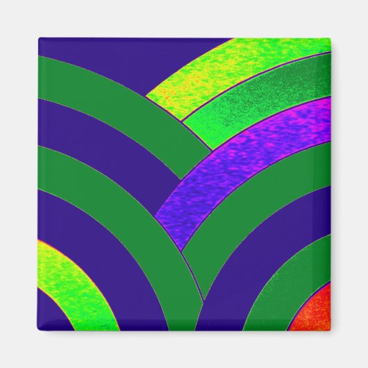 schicke, moderne, elegante Zickzack Magnet (Vorne)