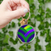 schicke, moderne, gekrümmte Zickzack Schlüsselanhänger (Hand)