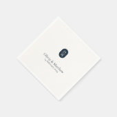Schicke moderne Hochzeitsmonogramm-Hochzeit Serviette (Ecke)