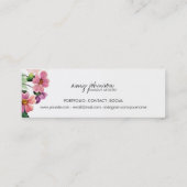 schicke, moderne Makeup-Künstlerin Aquarell Rosa B Mini Visitenkarte (Rückseite)