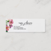 schicke, moderne Makeup-Künstlerin Aquarell Rosa B Mini Visitenkarte (Rückseite)