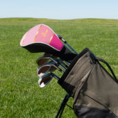 schicke, moderne rosa Goldbezeichnung Golf Headcover (In SItu)