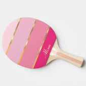 schicke, moderne rosa Goldbezeichnung Ping Pong Pa Tischtennis Schläger (Seitenansicht)