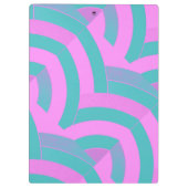 schicke, moderne, rosa/grüne Chevrons Klemmbrett (Rückseite)