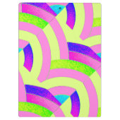schicke, moderne, rosa/grüne Chevrons Klemmbrett (Rückseite)