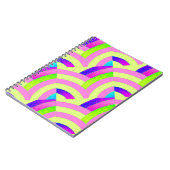 schicke, moderne, rosa/grüne Chevrons Notizblock (Linke Seite)
