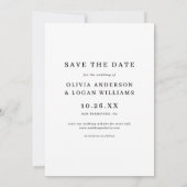 Schicke moderne Schrift Foto Hochzeit Save The Dat Date (Rückseite)