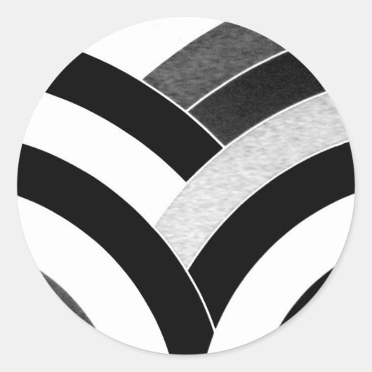 schicke, moderne, stilvolle Chevrons Runder Aufkleber (Vorderseite)