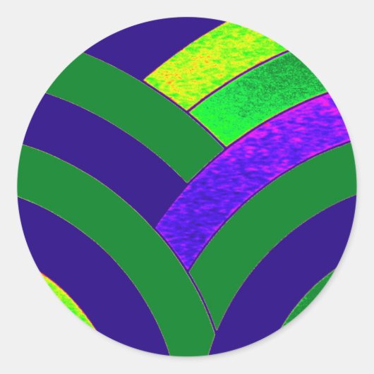 schicke, moderne, stilvolle Chevrons Runder Aufkleber (Vorderseite)