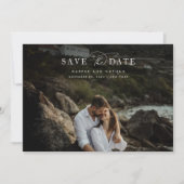 Schicke moderne Strandhochzeits-Foto Save The Date (Vorderseite)