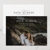 Schicke moderne Strandhochzeits-Foto Save The Date (Vorne/Hinten)