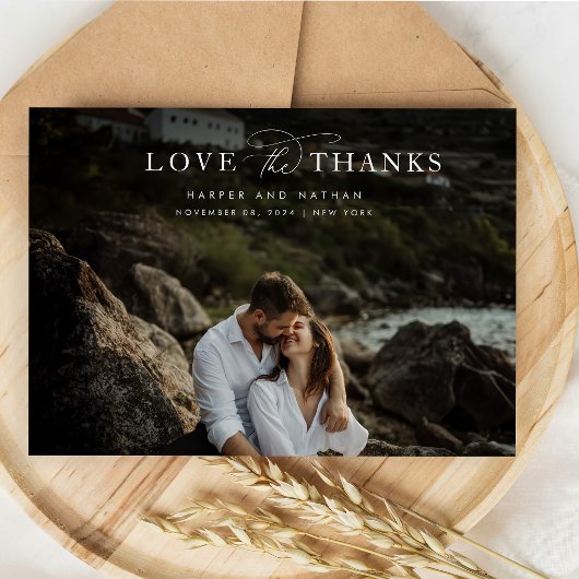 Schicke moderne Strandhochzeits-Foto Save The Date