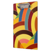 schicke, moderne und farbenfrohe Chevrons Klemmbrett (Links)