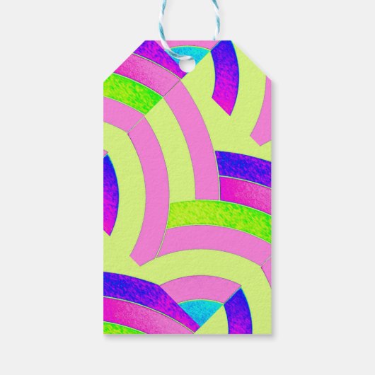 schicke, moderne und raffinierte Chevrons Geschenkanhänger (Rückseite)