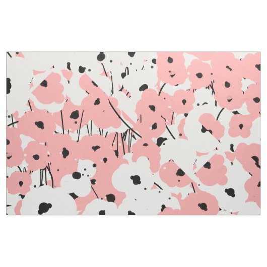 SCHICKE MOHNBLUMEN DER GEWOHNHEITS-FABRIC_MOD STOFF (Fat Quarter (45,7 x 55,9 cm))