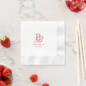 Schicke Monogramm-Hochzeits-Engagement-Probedinner Serviette (Beispiel)