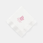 Schicke Monogramm-Hochzeits-Engagement-Probedinner Serviette (Ecke)