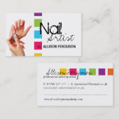 Schicke Nagel-Künstler-Visitenkarte-Schablone Terminkarte (Vorne/Hinten)