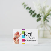 Schicke Nagel-Künstler-Visitenkarte-Schablone Terminkarte (Stehend Vorderseite)