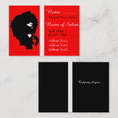 Schicke natürliche Haarillustration des Afro Visitenkarte (Vorne/Hinten)