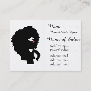 Schicke natürliche Haarillustration des Afro Visitenkarte
