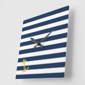 Schicke nautischWanduhr Quadratische Wanduhr (Winkel)