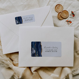 Schicke Navy-Blau-Pastellblaue-Goldene-Hochzeit-Rü