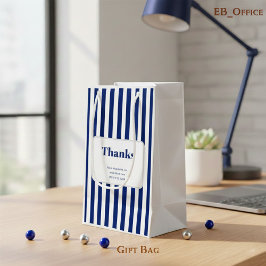 Schicke navyblaue vertikale Streifen Geschäftsklei Kleine Geschenktüte