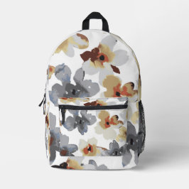 Schicke neutrale Wasserfarbe Blumenmuster-Rucksack Bedruckter Rucksack