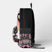 schicke niedliche Mädchen hübsche Schwarze Schulki Bedruckter Rucksack (Rechts)