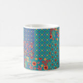 Schicke nostalgische Faux-Patchwork-Kaffeetasse Kaffeetasse (Mittel)