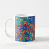 Schicke nostalgische Faux-Patchwork-Kaffeetasse Kaffeetasse (Links)