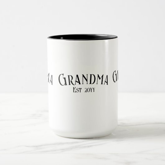 Schicke Oma Personalisierter Name Jahr Tasse (Zentrum)