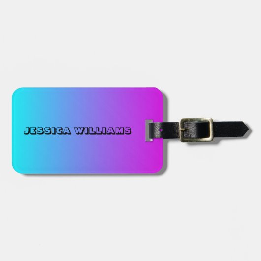 Schicke Pastellsteigungsfarben Gepäckanhänger (Vorderseite horizontal)