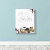 schicke Personalisierte Liebe Brief Handgeschriebe Leinwanddruck (Insitu (Holzboden))