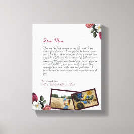 schicke Personalisierte Liebe Brief Handgeschriebe Leinwanddruck