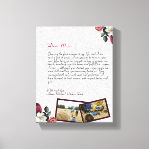 schicke Personalisierte Liebe Brief Handgeschriebe Leinwanddruck