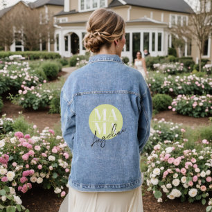 Schicke, personalisierte MAMA-Oberbekleidung, tren Jeansjacke