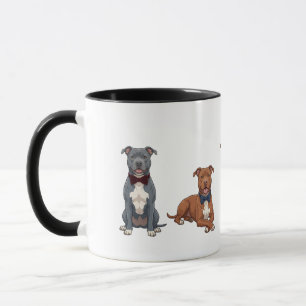 Schicke Pitbulls Fliege Hund Kaffeetasse