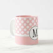 Schicke Punkte Zweifarbige Tasse (Vorderseite Links)