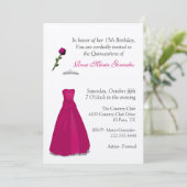 Schicke Quinceañera Einladung (Stehend Vorderseite)