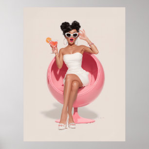 Schicke Retro-Glamour-Vibes Poster
