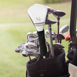 Schicke Retro-Streifen mit Monogramm Golf Headcover