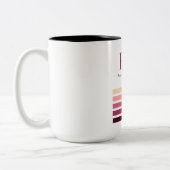 Schicke Retro-Streifen Monogramm Kaffeetasse (Links)