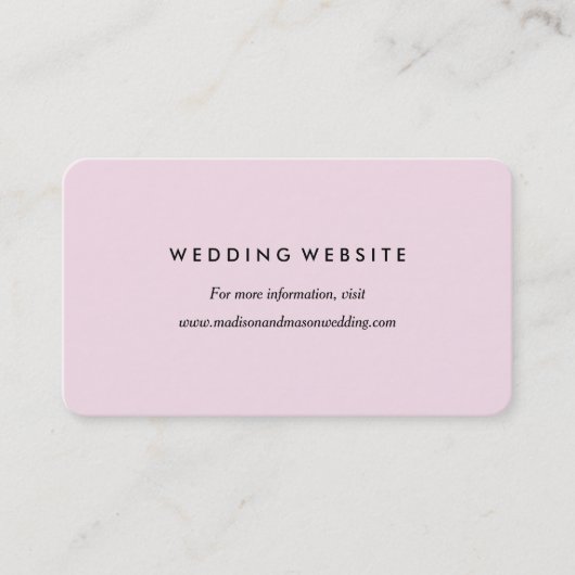 Schicke Romance | Website-Karte Visitenkarte (Vorderseite)