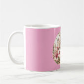 Schicke rosa Frühlingsblumen Osterei Kaffeetasse (Links)